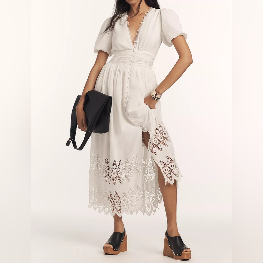 Anthropologie Katerina Button-Front Dress: Eyelet Edition